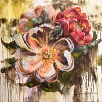 Arusha Javaid, 24 x 24 Inches, Acrylic on Canvas. Floral Paintings, AC-ARJV-011